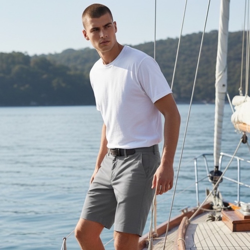 Faherty All Day Shorts Mens Size 30 Gray Stretch Performance Casual